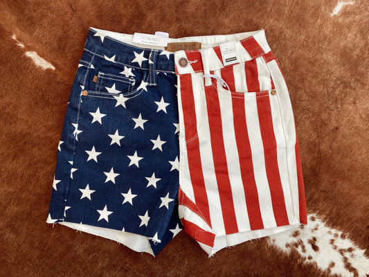 Judy Blue American Flag Denim Shorts