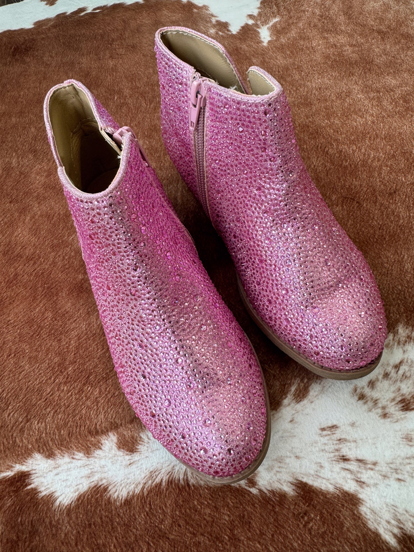 Kids Sparkle Pink Booties