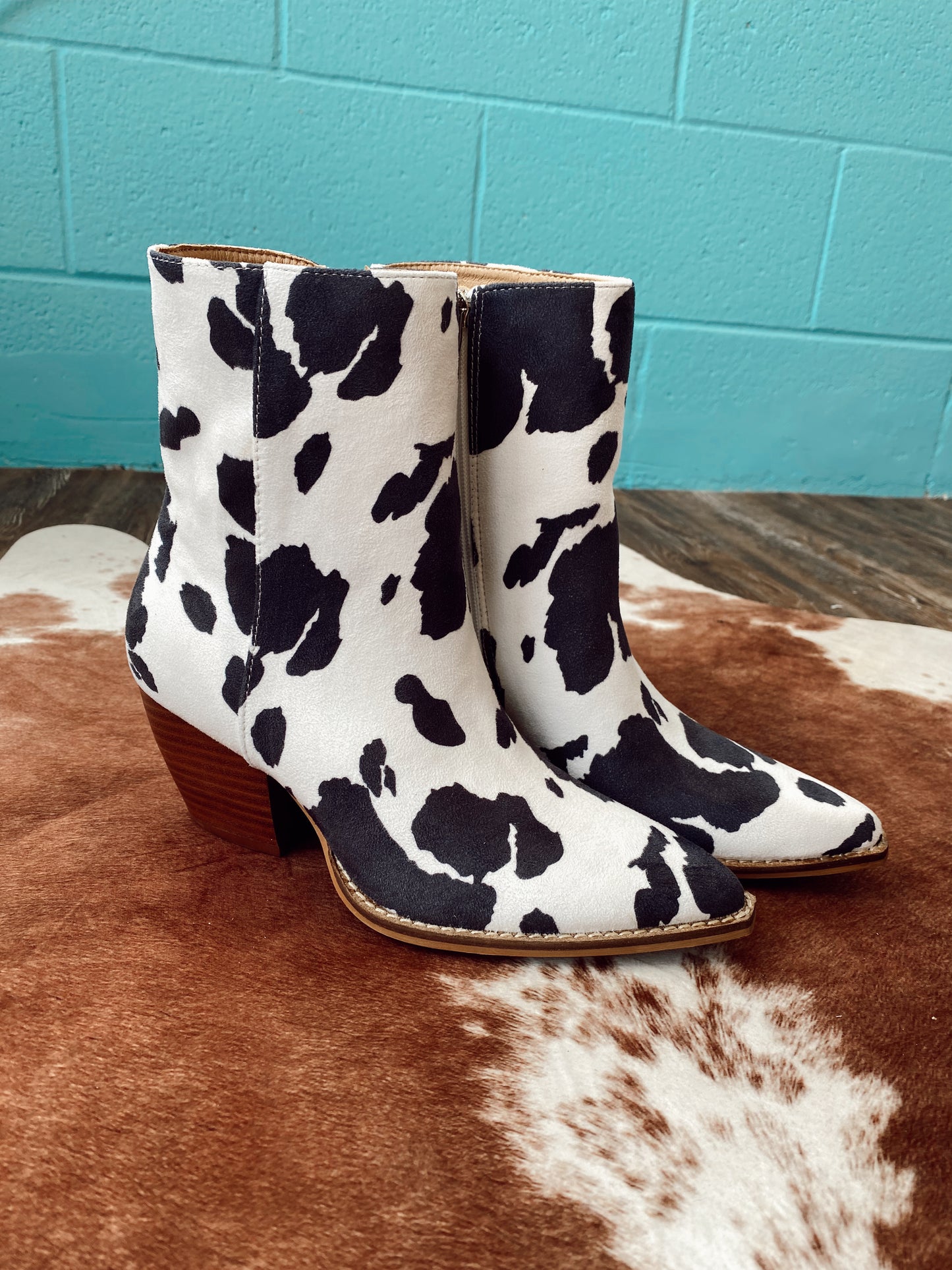 Cow Print Boots