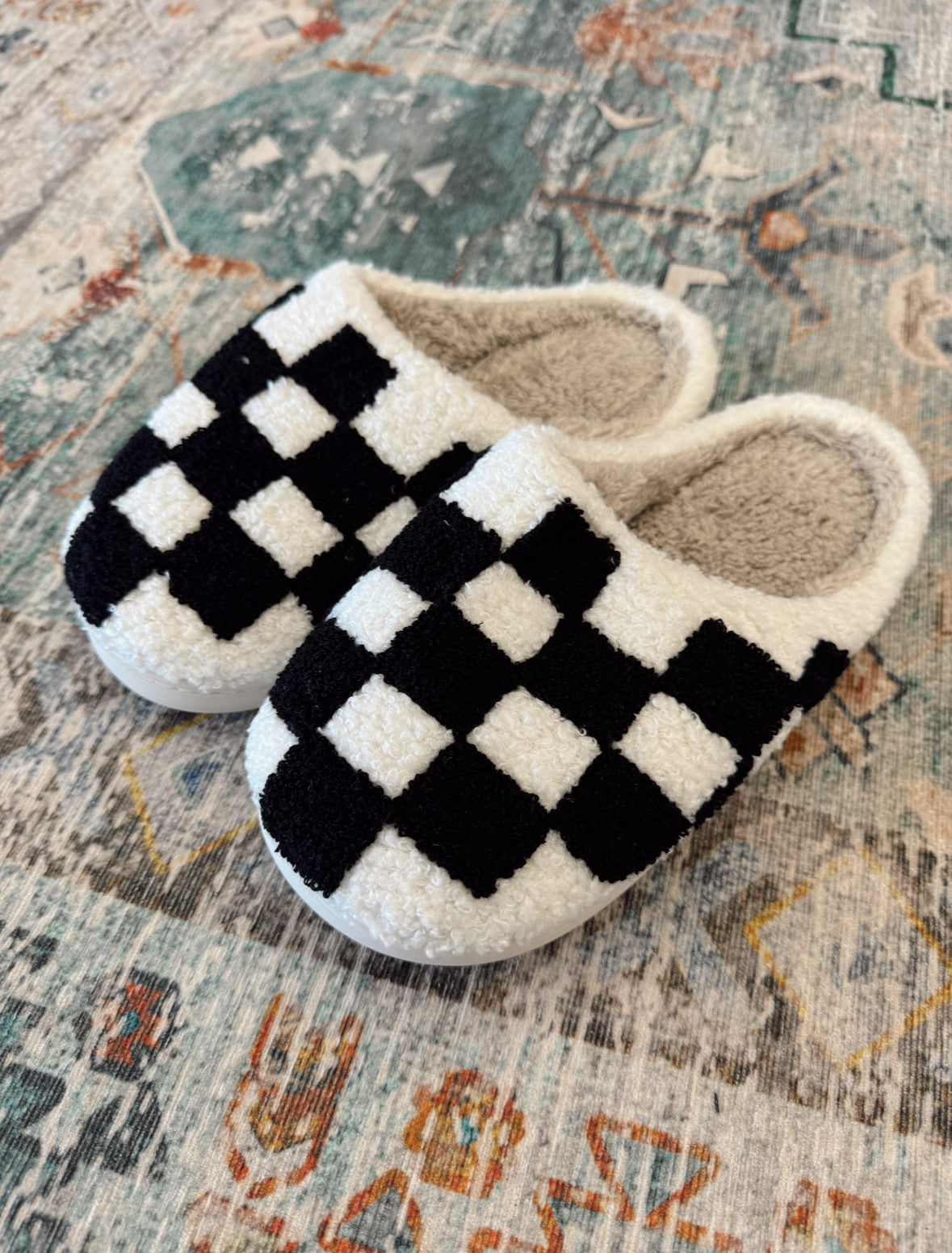 Checkered Slippers