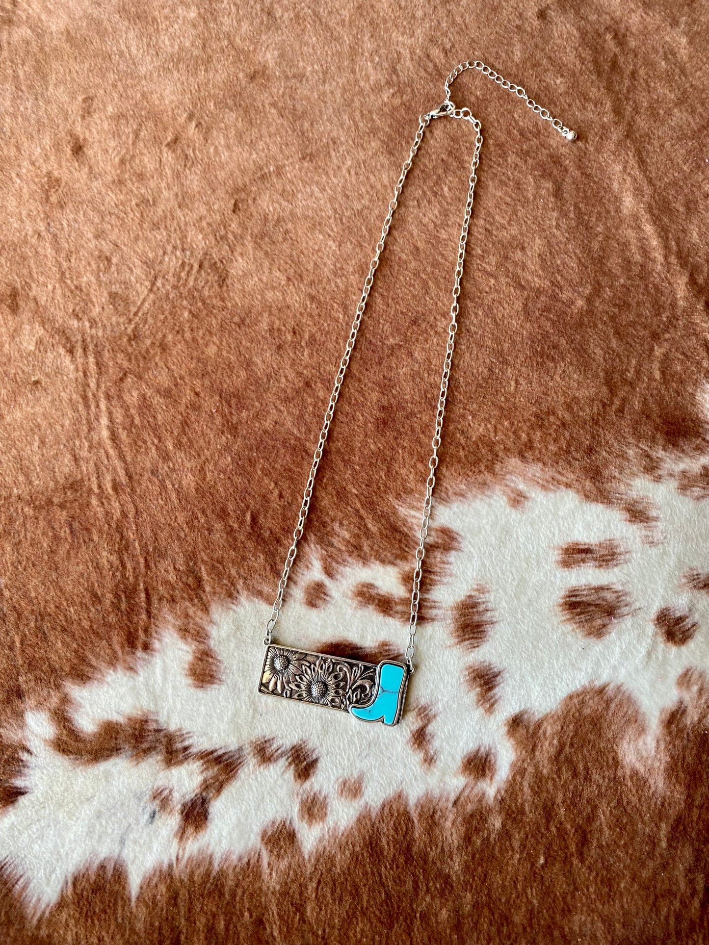 Turquoise Cowboy Bar Necklaces