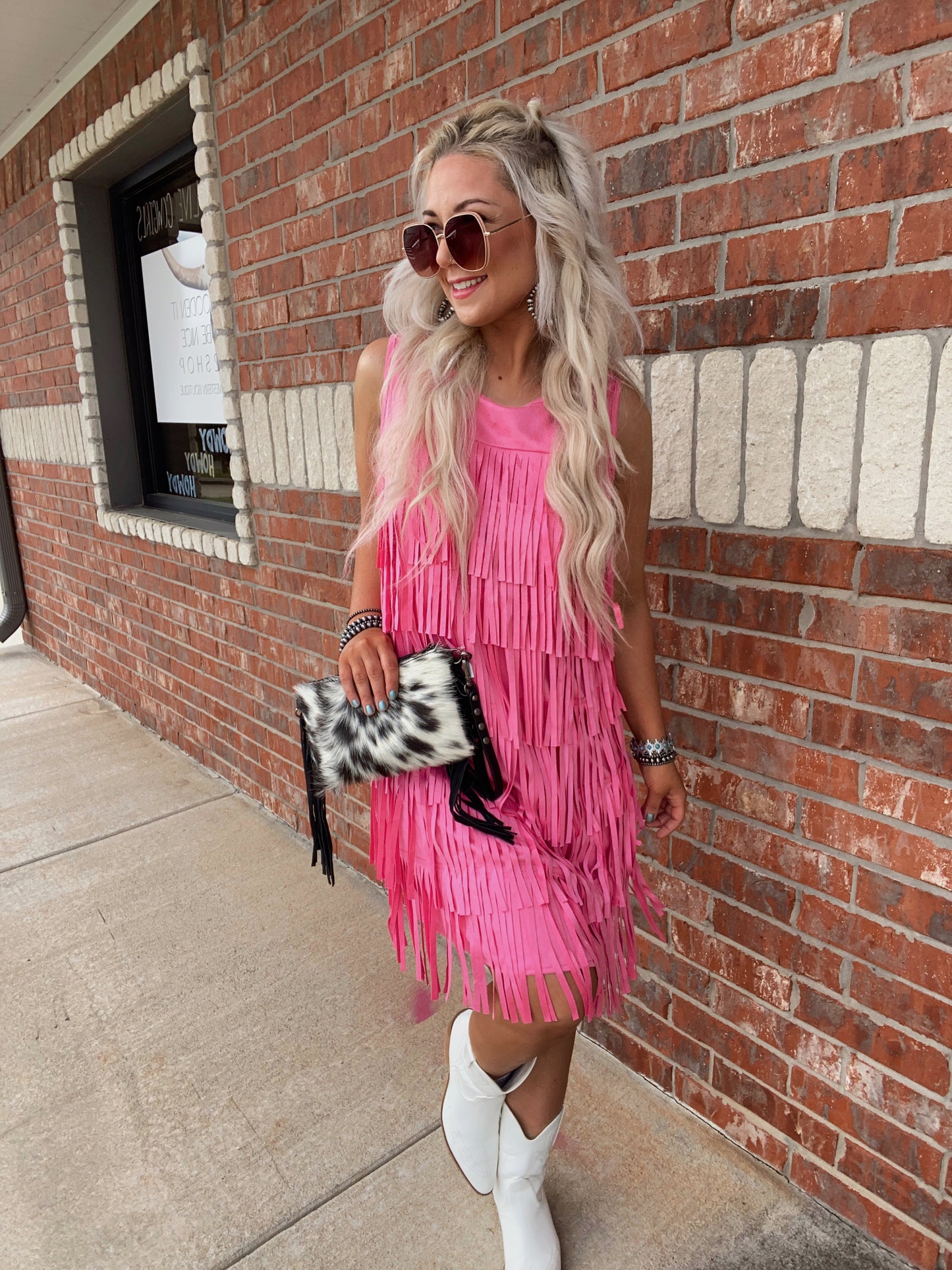 Pink Fringe Dress