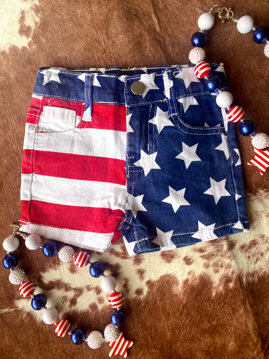 Kids American Flag Shorts