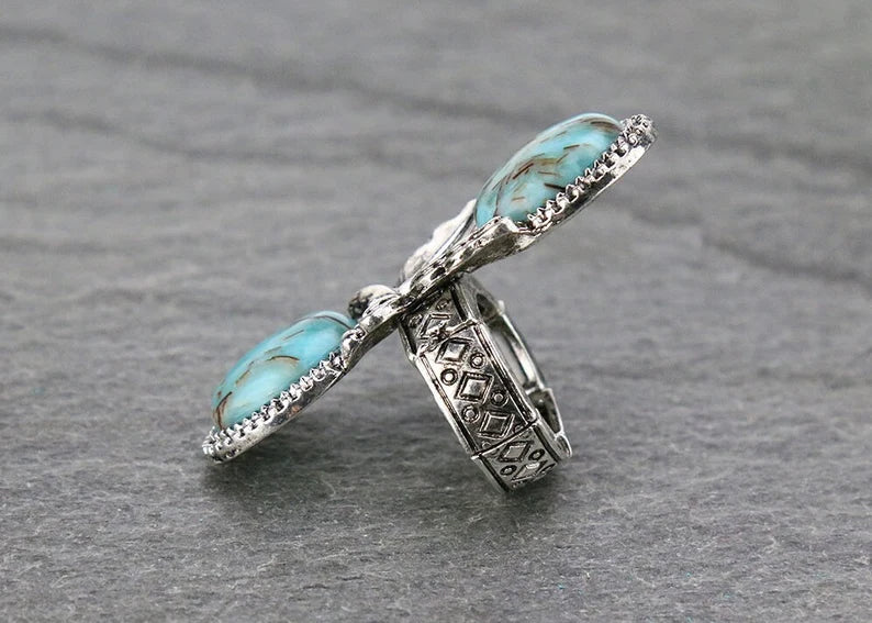 Butterfly Semi Stone Stretch Ring