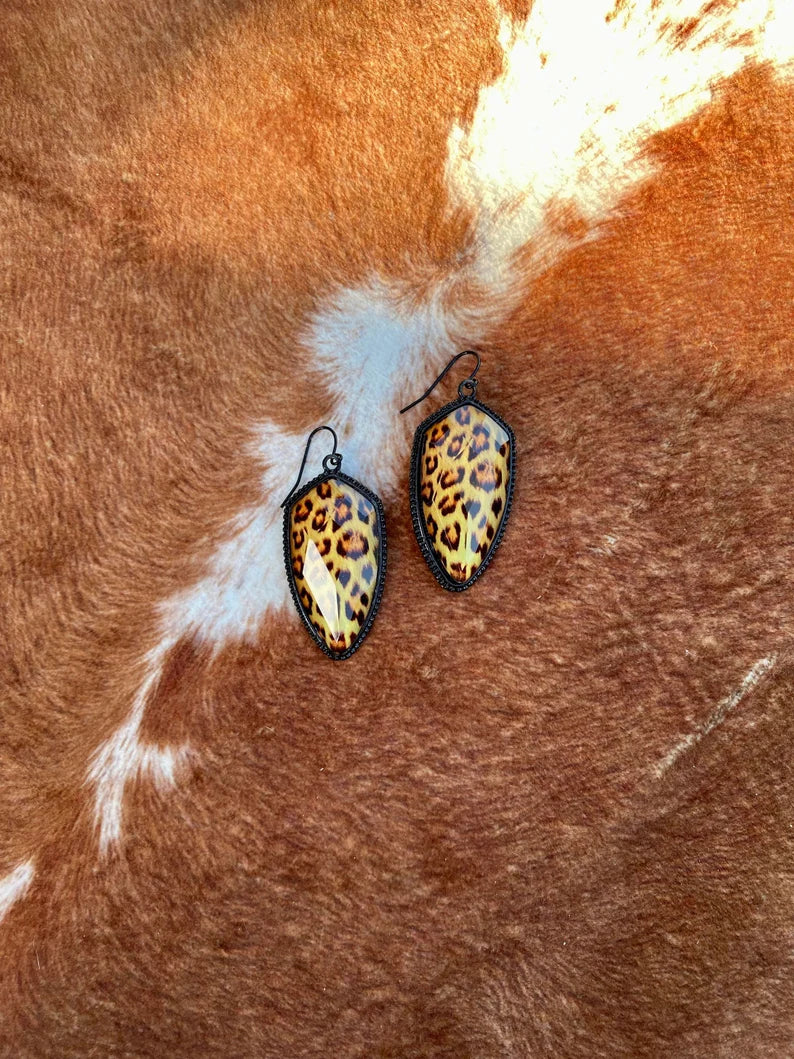 Bengal Black Petal Earrings