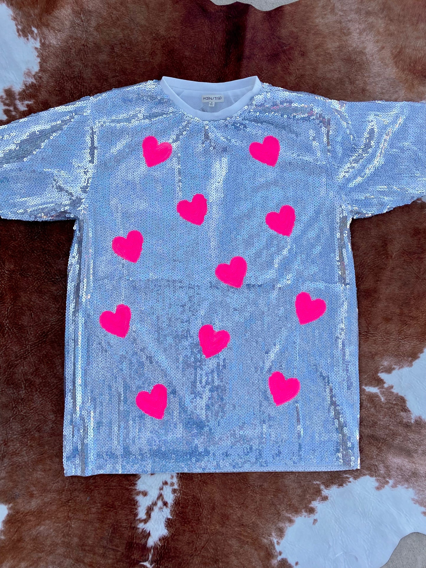 Valentines Heart Sequin Tunic