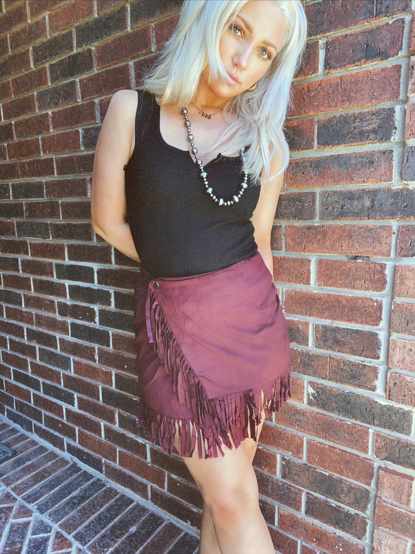 Suede Mini Skirt