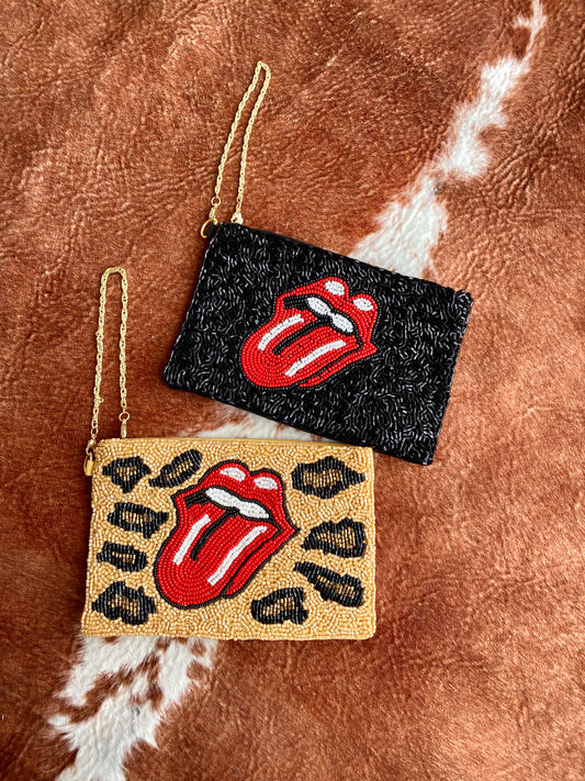 Beaded Tongue Coin Bag