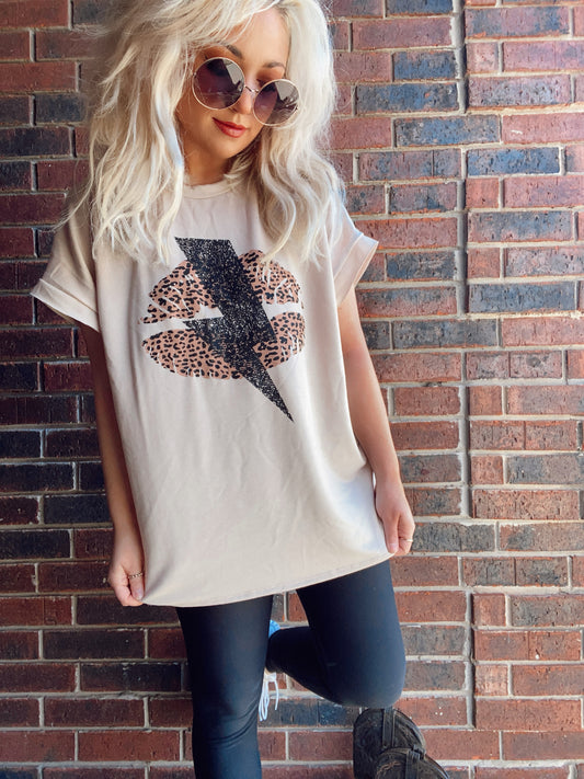 Thunder Bolt Leopard Top