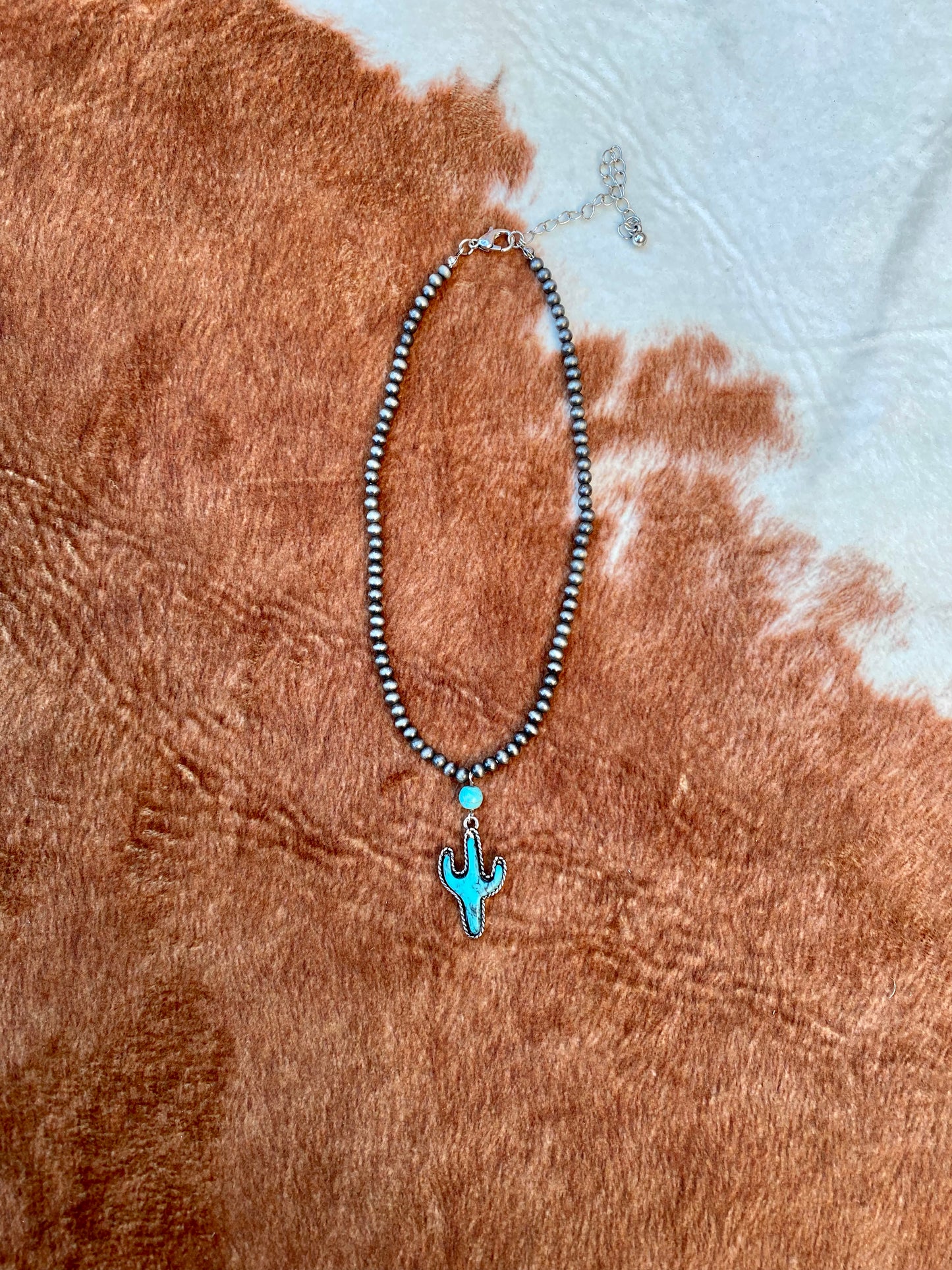 Navajo Choker with Cactus Pendant