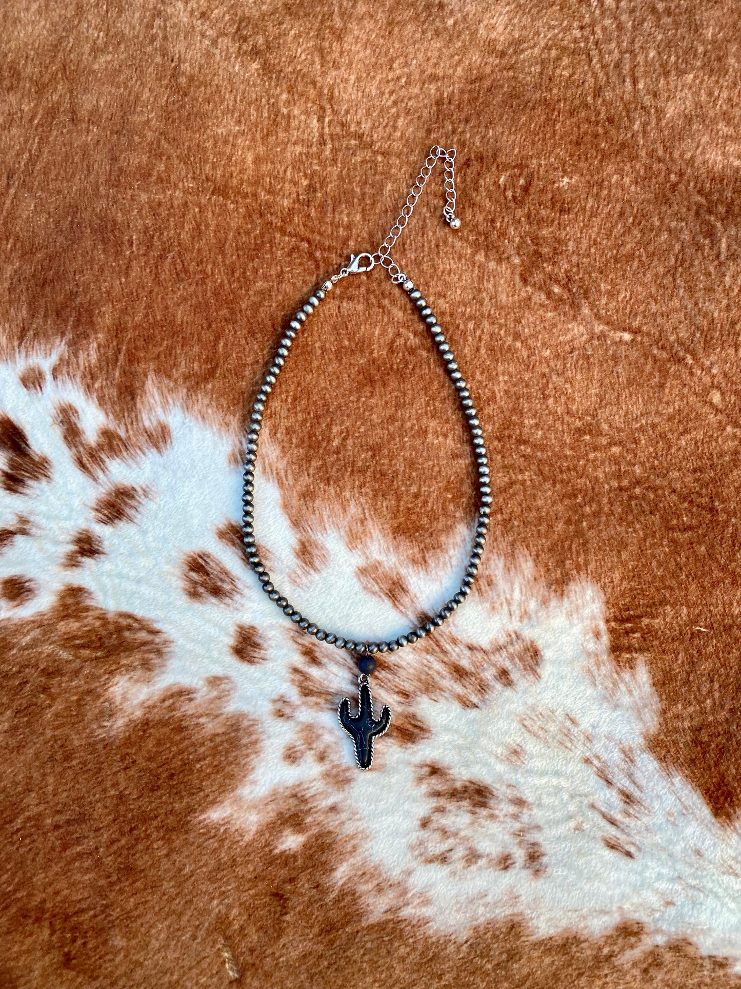 Navajo Choker with Cactus Pendant